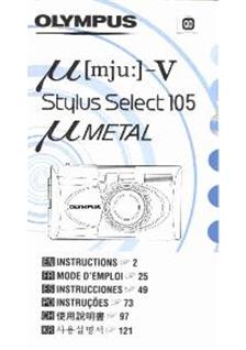 Olympus Mju 5 manual. Camera Instructions.